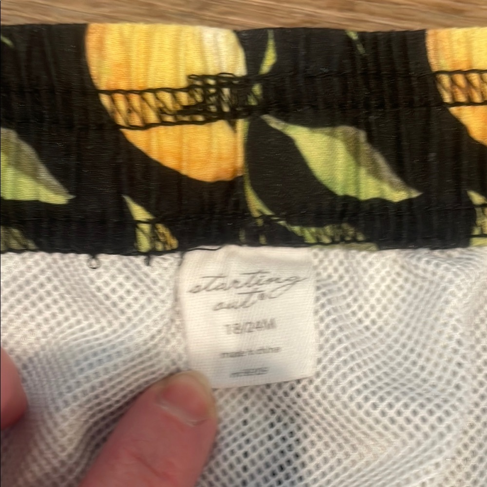 Lemon Pattern Swim Trunks - Picture 2 of 4